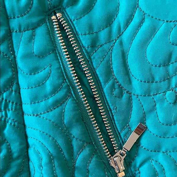 CJ Banks Teal Quilted Vest - Picture 4 of 5